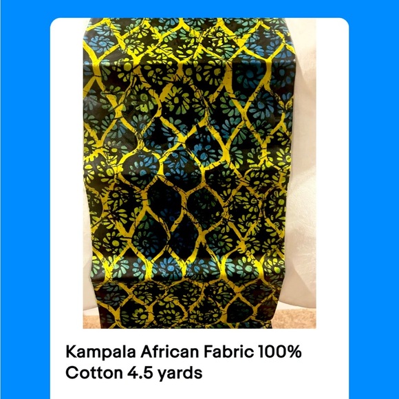 Kampala African Fabric 100% Cotton 4.5 yards - Picture 1 of 2